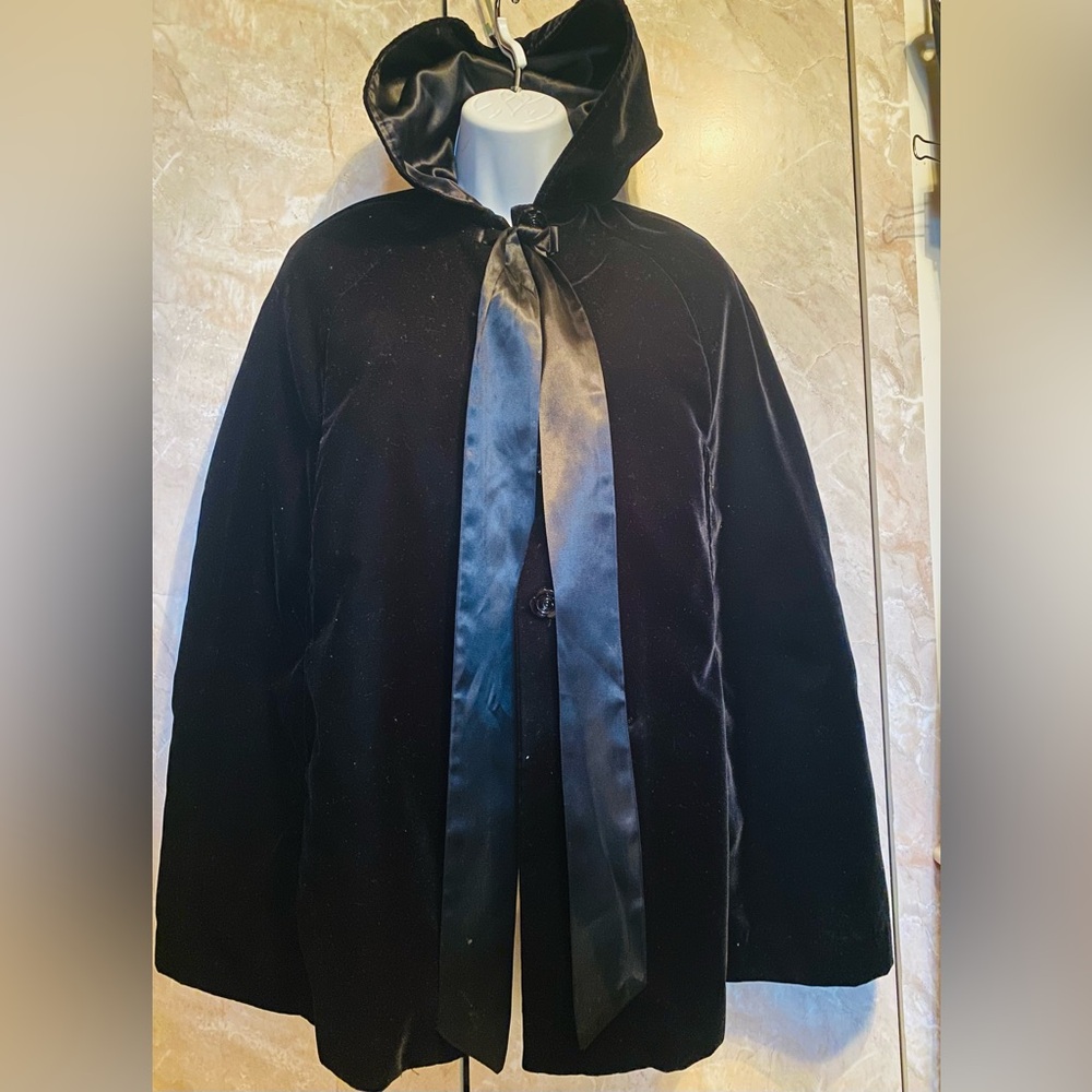 Wee Clancy Black Velvet Cape